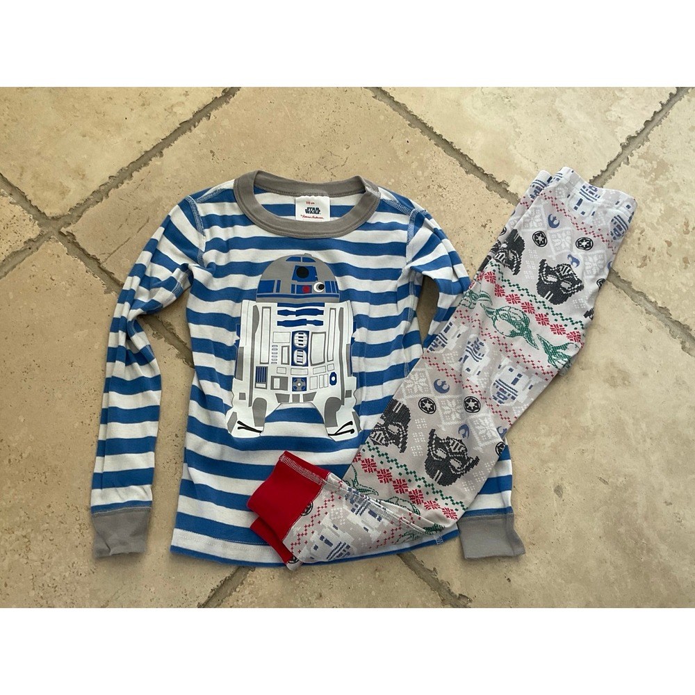 Hanna Andersson Star Wars Christmas PJs - mixed set - size 110 (5) - R2D2 stripe